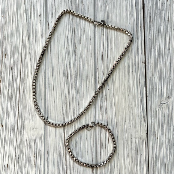 Tiffany & Co. Jewelry Tiffany Co Sterling Silver Box Chain Necklace